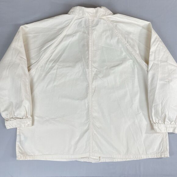 Torrid Chore / Barn Denim Jacket Women’s 3X Ivory Button Up Long Sleeve - Picture 15 of 16